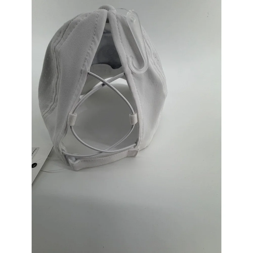 CALIA  Carrie Underwood Women White Tennis Cap Athletic Ponytail Back Adjustable